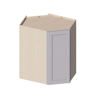 Lunar Gray - 24"W × 36"H Diagonal Corner Wall Cabinet