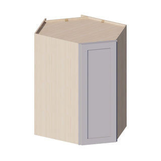 Lunar Gray - 24"W × 42"H Diagonal Corner Wall Cabinet