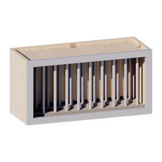 Lunar Gray - 30"W × 15"H Plate Rack Wall Cabinet