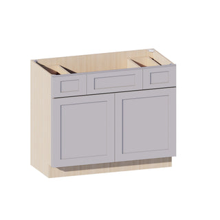Lunar Gray - 42"W Centered-Sink Vanity Combo Cabinet