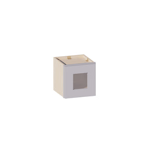 Lunar Gray - 12"W × 12"H Glass-Door Wall Cabinet