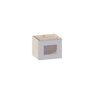 Lunar Gray - 15"W × 12"H Glass-Door Wall Cabinet