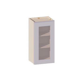 Lunar Gray - 15"W × 30"H Glass-Door Wall Cabinet