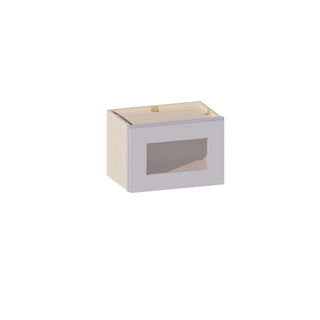 Lunar Gray - 18"W × 12"H Glass-Door Wall Cabinet
