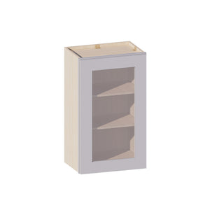 Lunar Gray - 18"W × 30"H Glass-Door Wall Cabinet