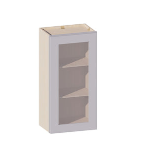 Lunar Gray - 18"W × 36"H Glass-Door Wall Cabinet