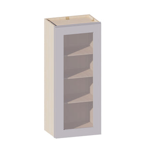Lunar Gray - 18"W × 42"H Glass-Door Wall Cabinet