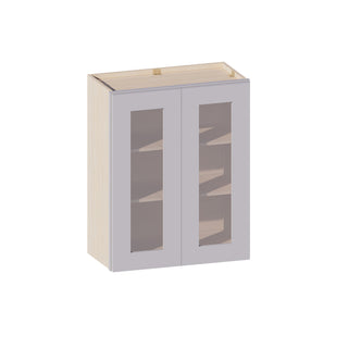Lunar Gray - 24"W × 30"H Glass-Door Wall Cabinet