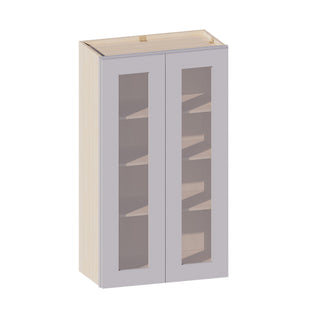 Lunar Gray - 24"W × 42"H Glass-Door Wall Cabinet