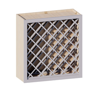 Lunar Gray - 24"W × 30"H Wine Rack Wall Cabinet