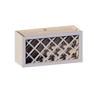 Lunar Gray - 30"W × 15"H Wine Rack Wall Cabinet