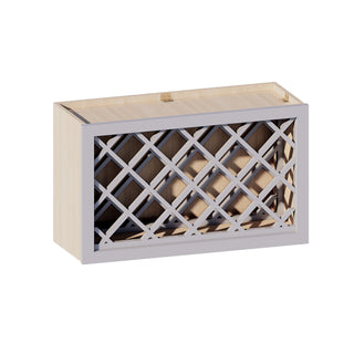 Lunar Gray - 30"W × 18"H Wine Rack Wall Cabinet