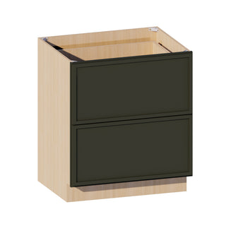 Slim Aston Green - 30"W Drawer Base Cabinet