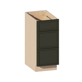Slim Aston Green - 15"W Drawer Base Cabinet