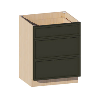 Slim Aston Green - 27"W Drawer Base Cabinet