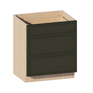 Slim Aston Green - 30"W Drawer Base Cabinet