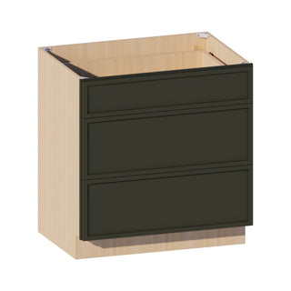 Slim Aston Green - 33"W Drawer Base Cabinet
