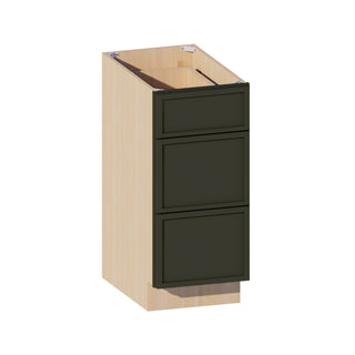 Slim Aston Green - 15"W Vanity Drawer Base Cabinet