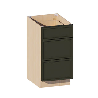 Slim Aston Green - 18"W Vanity Drawer Base Cabinet