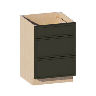 Slim Aston Green - 24"W Vanity Drawer Base Cabinet