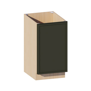 Slim Aston Green - 18"W Full-Height Door Base Cabinet