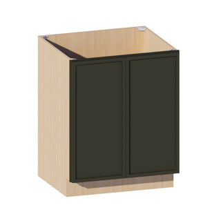 Slim Aston Green - 27"W Full-Height Door Base Cabinet