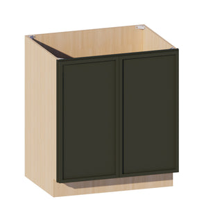 Slim Aston Green - 30"W Full-Height Door Base Cabinet