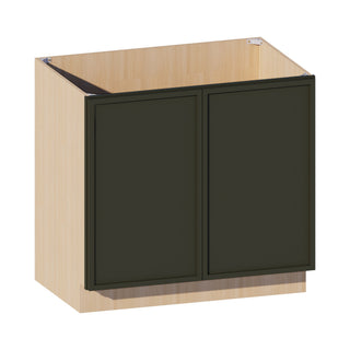 Slim Aston Green - 36"W Full-Height Door Base Cabinet