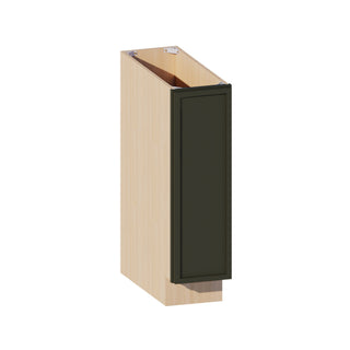 Slim Aston Green - 09"W Full-Height Door Base Cabinet