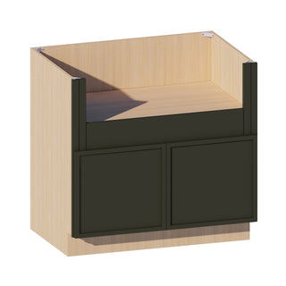 Slim Aston Green - 36"W Farmhouse Sink Base Cabinet