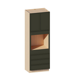 Slim Aston Green - 33"W × 90"H Tall Oven Cabinet