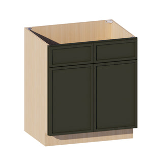 Slim Aston Green - 30"W Sink Base Cabinet