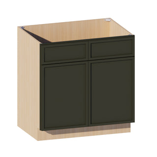 Slim Aston Green - 33"W Sink Base Cabinet
