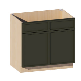 Slim Aston Green - 36"W Sink Base Cabinet