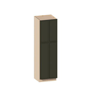 Slim Aston Green - 24"W × 84"H Tall Pantry Cabinet