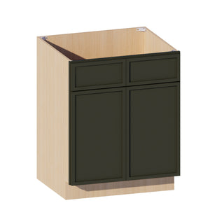 Slim Aston Green - 27"W Vanity Sink Base Cabinet