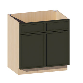 Slim Aston Green - 33"W Vanity Sink Base Cabinet