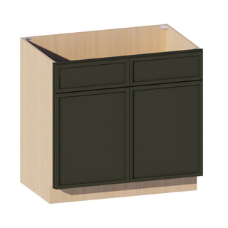 Slim Aston Green - 36"W Vanity Sink Base Cabinet