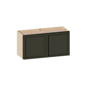 Slim Aston Green - 30"W × 15"H Standard Wall Cabinet