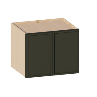 Slim Aston Green - 30"W × 24"H Deep (24") Wall Bridge Cabinet