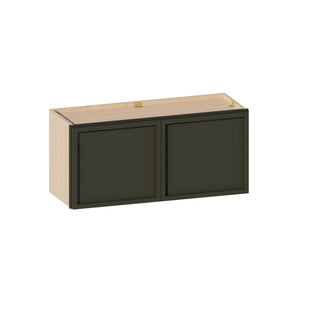 Slim Aston Green - 33"W × 15"H Standard Wall Cabinet
