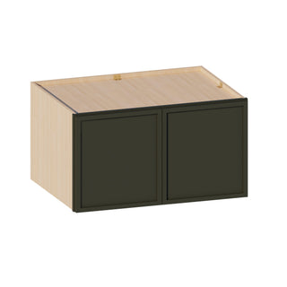 Slim Aston Green - 33"W × 18"H Deep (24") Wall Bridge Cabinet