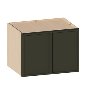 Slim Aston Green - 33"W × 24"H Deep (24") Wall Bridge Cabinet