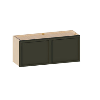 Slim Aston Green - 36"W × 15"H Standard Wall Cabinet