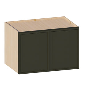 Slim Aston Green - 36"W × 24"H Deep (24") Wall Bridge Cabinet