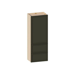 Slim Aston Green - 18"W × 48"H Drawer Wall Cabinet