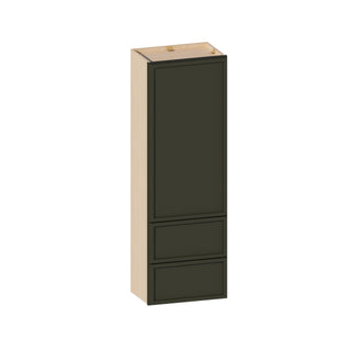 Slim Aston Green - 18"W × 54"H Drawer Wall Cabinet