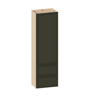 Slim Aston Green - 18"W × 60"H Drawer Wall Cabinet
