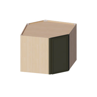 Slim Aston Green - 24"W × 30"H Diagonal Corner Wall Cabinet