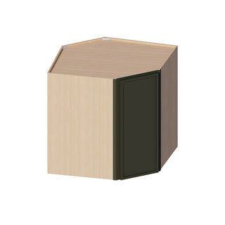 Slim Aston Green - 24"W × 36"H Diagonal Corner Wall Cabinet